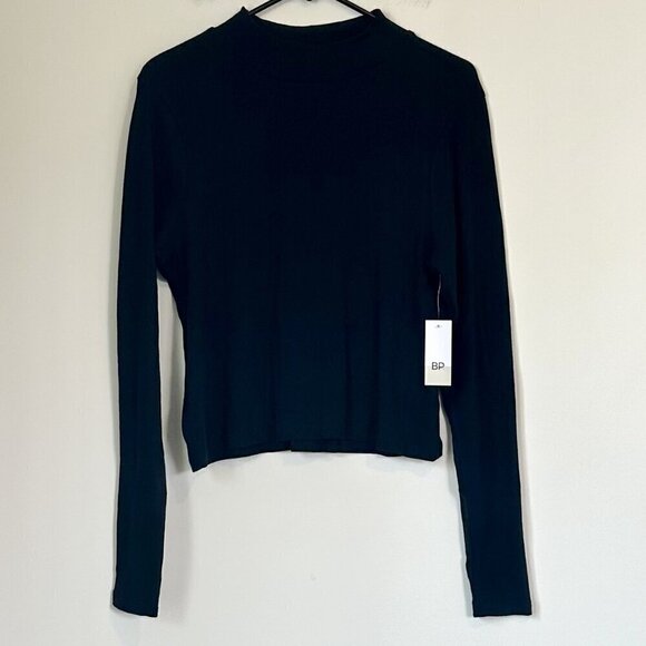 NWT BP by Nordstrom Black Mock Neck Long Sleeve Top - Size: 2X - Picture 2 of 9